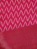 Pink Chevron Designed Fancy Cotton Saree - Diadem