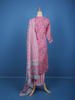 Pink Cotton Floral Printed Salwar Suit - Diadem