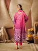 Pink Crepe Chevron Printed Salwar Suit for Women - Diadem
