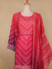 Pink Crepe Chevron Printed Salwar Suit for Women - Diadem