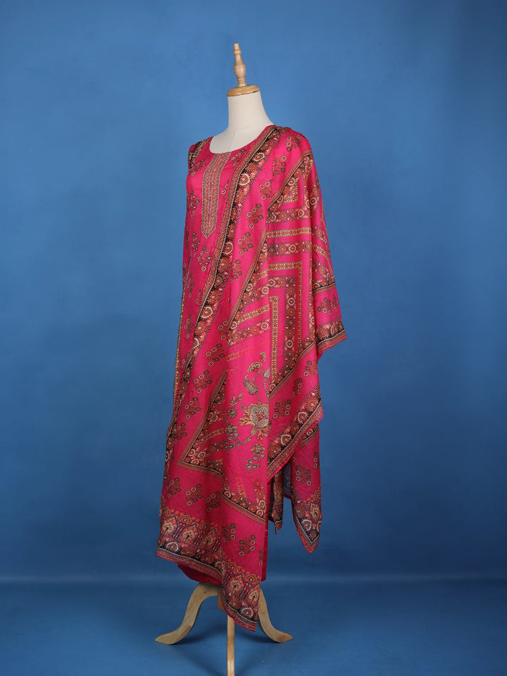 Pink Diamond Designed Cotton Salwar Suit - Diadem