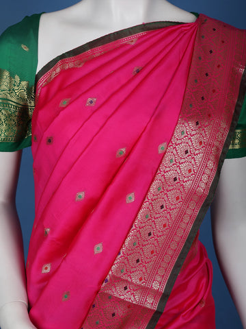 Pink Diamond Designed Soft Silk Saree - Diadem