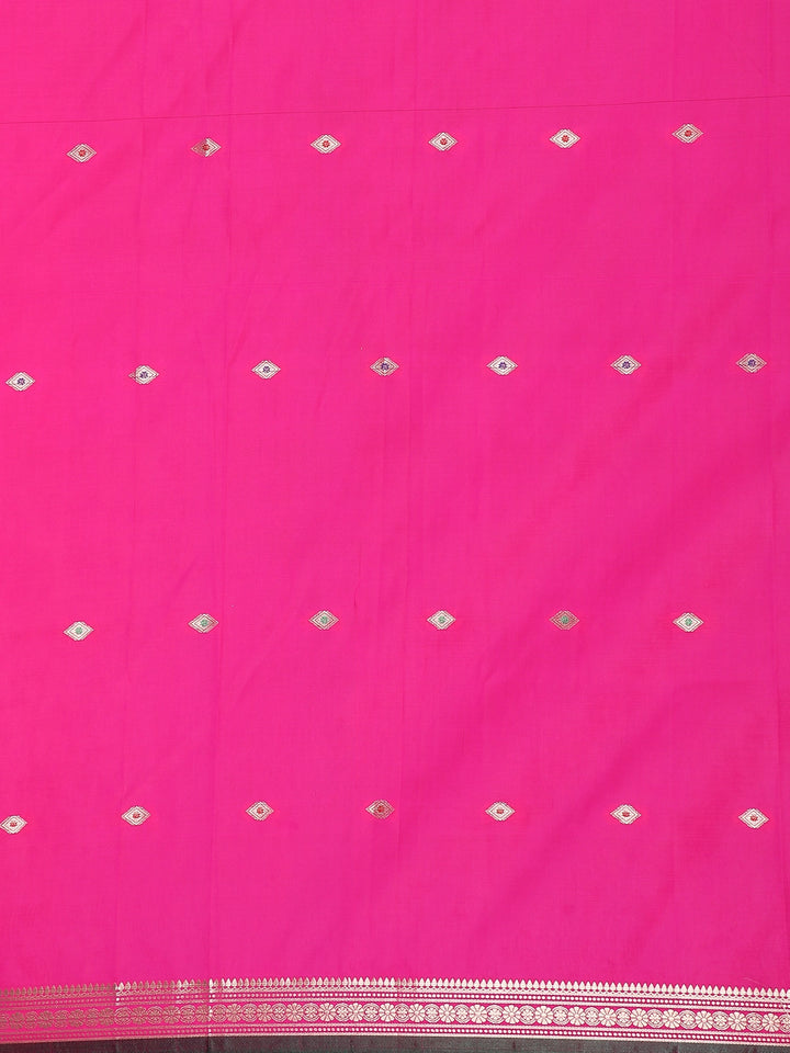 Pink Diamond Designed Soft Silk Saree - Diadem