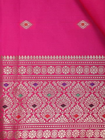 Pink Diamond Designed Soft Silk Saree - Diadem