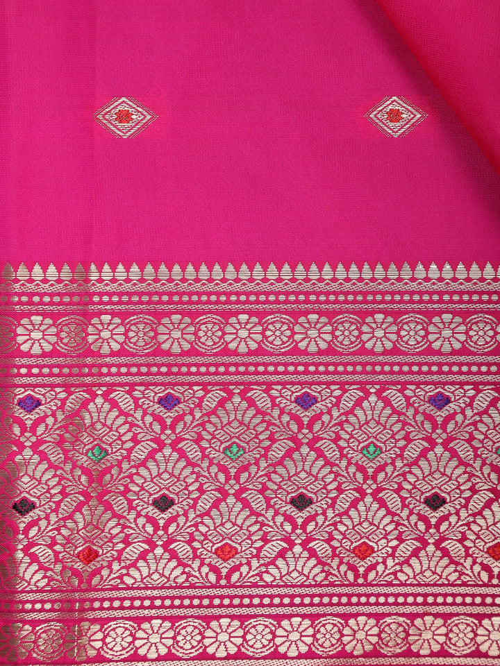 Pink Diamond Designed Soft Silk Saree - Diadem