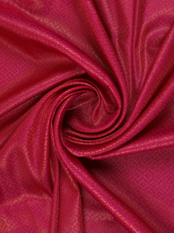 Pink Diamond Pattern Zari Weaving Soft Silk Saree - Diadem