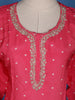 Pink Dotted Printed Semi Silk Salwar Suit - Diadem