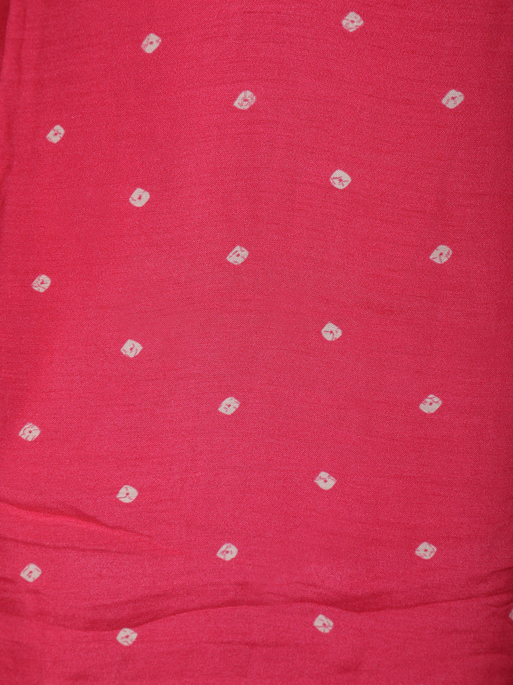 Pink Dotted Printed Semi Silk Salwar Suit - Diadem
