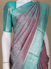 Pink Dual Shade Floral Woven Pure Kanchipuram Silk Saree - Diadem