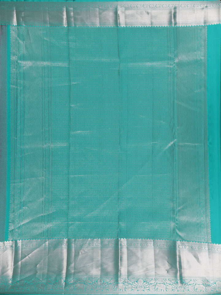 Pink Dual Shade Floral Woven Pure Kanchipuram Silk Saree - Diadem