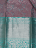 Pink Dual Shade Floral Woven Pure Kanchipuram Silk Saree - Diadem