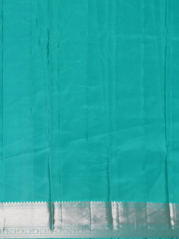 Pink Dual Shade Floral Woven Pure Kanchipuram Silk Saree - Diadem