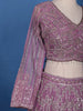 Pink Embroidery Bridal Net Lehenga