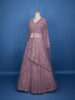 Pink Embroidery Bridal Net Lehenga