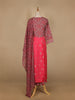 Pink Floral And Paisley Prints Cotton Straight Cut Salwar Suit - Diadem