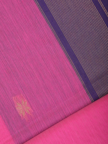Pink Floral Butta Fancy Cotton Saree - Diadem