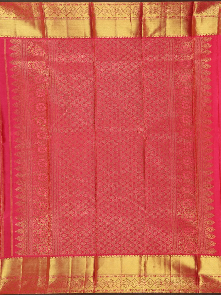 Pink Floral Buttis Pure Kanchipuram Silk Saree - Diadem