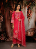 Pink Floral Printed Cotton Salwar Suit with Dupatta