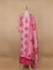 Pink Floral Designed Cotton Salwar Suit - Diadem