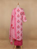 Pink Floral Designed Cotton Salwar Suit - Diadem