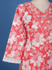 Pink Floral Design Printed Cotton Salwar Suit - Diadem