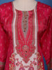 Pink Floral Design Printed Cotton Salwar Suit - Diadem