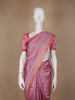 Pink Floral Designed Semi Silk Saree - Diadem