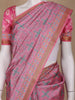 Pink Floral Designed Semi Silk Saree - Diadem