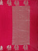 Pink Floral Designed Banarasi Silk Saree - Diadem
