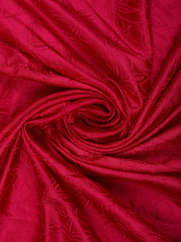 Pink Floral Designed Banarasi Silk Saree - Diadem