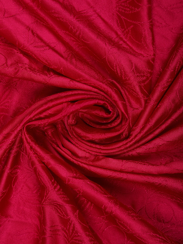 Pink Floral Designed Banarasi Silk Saree - Diadem