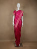 Pink Floral Designed Banarasi Silk Saree - Diadem