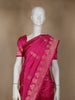 Pink Floral Designed Banarasi Silk Saree - Diadem