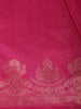Pink Floral Designed Banarasi Silk Saree - Diadem