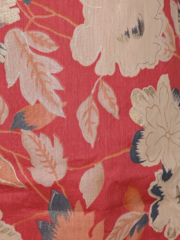 Pink Floral Designed Cotton Salwar Suit - Diadem