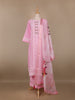 Pink Floral Designed Cotton Straight Cut Salwar Suit - Diadem