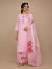Pink Floral Designed Cotton Straight Cut Salwar Suit