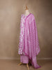 Pink Floral Designed Cotton Salwar Suit - Diadem