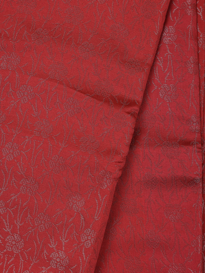 Pink Floral Designed Fancy Art Silk Saree - Diadem