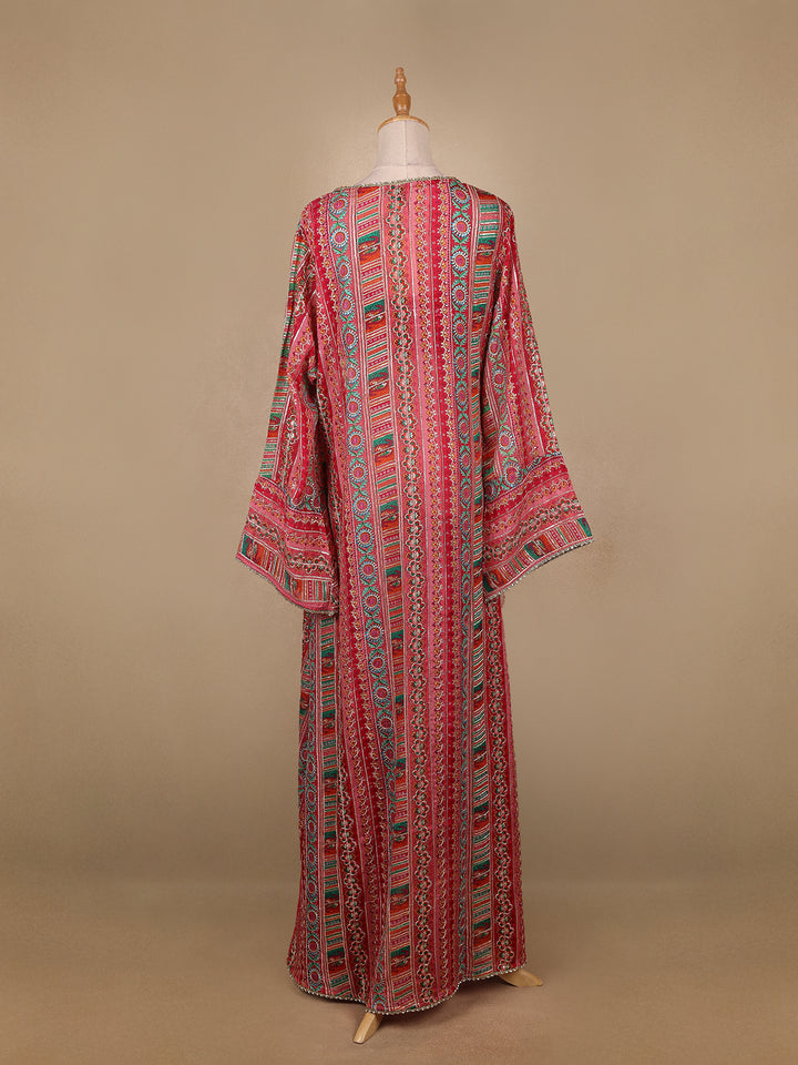 Pink Floral Designed Georgette Palazzo Salwar Suit - Diadem