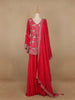 Pink Floral Designed Georgette Palazzo Salwar Suit - Diadem