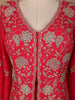 Pink Floral Designed Georgette Palazzo Salwar Suit - Diadem