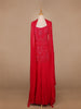 Pink Floral Designed Georgette Sharara Salwar Suit