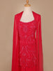Pink Floral Designed Georgette Sharara Salwar Suit