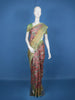 Pink Floral Designed Kora Printed Saree - Diadem