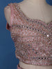 Pink Floral Designed Organza Bridesmaid Lehenga