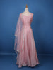 Pink Floral Designed Organza Bridesmaid Lehenga
