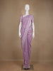 Pink Floral Designed Organza Designer Saree