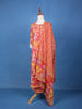 Pink Floral Design Printed Cotton Salwar Suit - Diadem