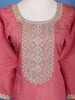 Pink Floral Embroidered Georgette Salwar Suit - Diadem